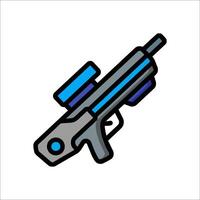 A gun icon in a flat style vector