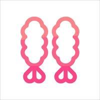 Two pink hearts with a heart shape on them vector