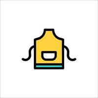 A yellow apron icon on a white background vector