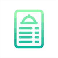 A menu icon with a green and blue background vector