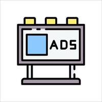 An ad sign on a white background vector