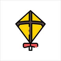 A kite with a cross on it vector