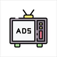 An ad for tv on a white background vector
