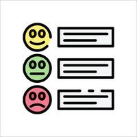 A smiley face icon with three different colors vector