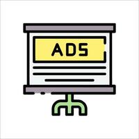 Ads icon illustration vector