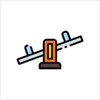 A seesaw icon on a white background vector