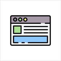A web page icon on a white background vector