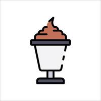 Ice cream icon in a cup on a white background vector