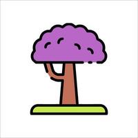 A purple tree icon on a white background vector