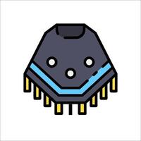A chip with a blue and black design vector
