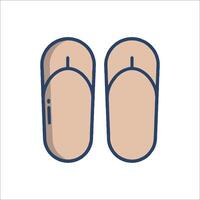 Two flip flops on a white background vector