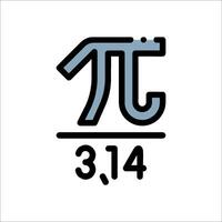The pi symbol is shown on a white background vector