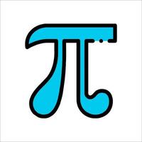 The pi symbol is shown in blue and black vector
