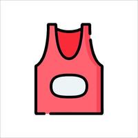 A red vest with a white circle on it vector