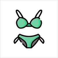 A bikini and a bra on a white background vector