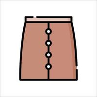 A skirt with buttons on the front vector