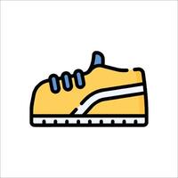 A yellow shoe icon on a white background vector
