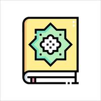 A book with a flower on it vector