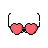 A pair of sunglasses with hearts on them vector