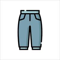 A pair of blue jeans on a white background vector