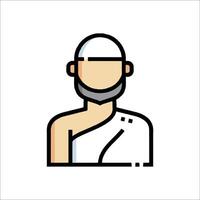 A man with a beard and a turban on his head vector