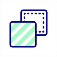 A square and a square with a stripe pattern vector