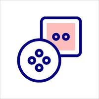 A button with a circle on it and a square vector