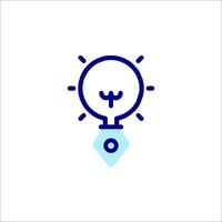 A light bulb icon with a light bulb inside vector