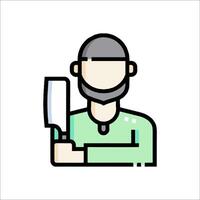 A man with a knife in his hand vector