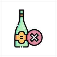 A bottle of wine and a cross symbol vector