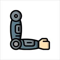 A robot arm with a hand on it vector