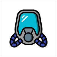 A gas mask icon on a white background vector