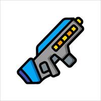 A gun icon in a flat style vector
