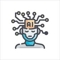 Ai technology icon, ai technology concept, ai technology concept, ai technology concept, vector