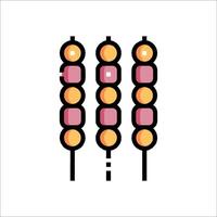 A line of beads on a white background vector