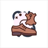 Shoes icon with a shoe and a shoe tag vector