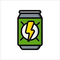 A can of soda with a lightning bolt on it vector