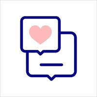 A speech bubble with a heart in it vector