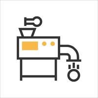 A machine that is being used to make coffee vector
