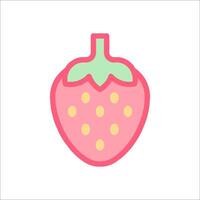 A strawberry icon on a white background vector