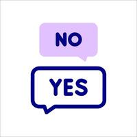 No and yes speech bubbles vector