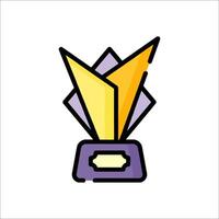 A trophy with a star on top vector