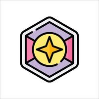 A star badge icon with a star on it vector