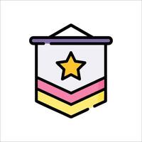 A star on a ribbon icon vector