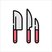 A knife and fork icon on a white background vector
