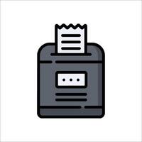 A receipt printer icon on a white background vector