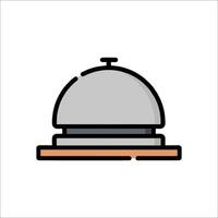 A cloche on top of a table icon vector