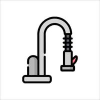 A faucet with a handle and a spout vector