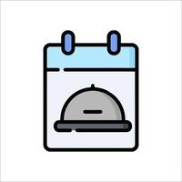 A calendar icon with a clock on it vector