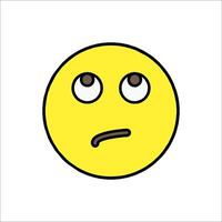 A sad emoticor with a sad face vector